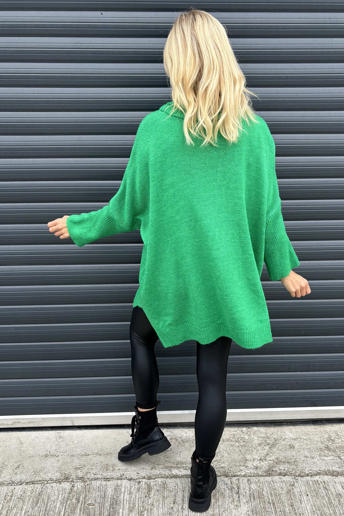 Rachel Polo Neck Knitted Jumper Emerald