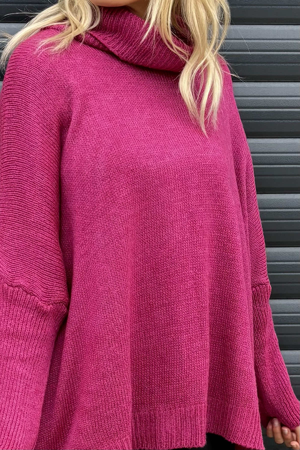 Rachel Polo Neck Knitted Jumper Berry