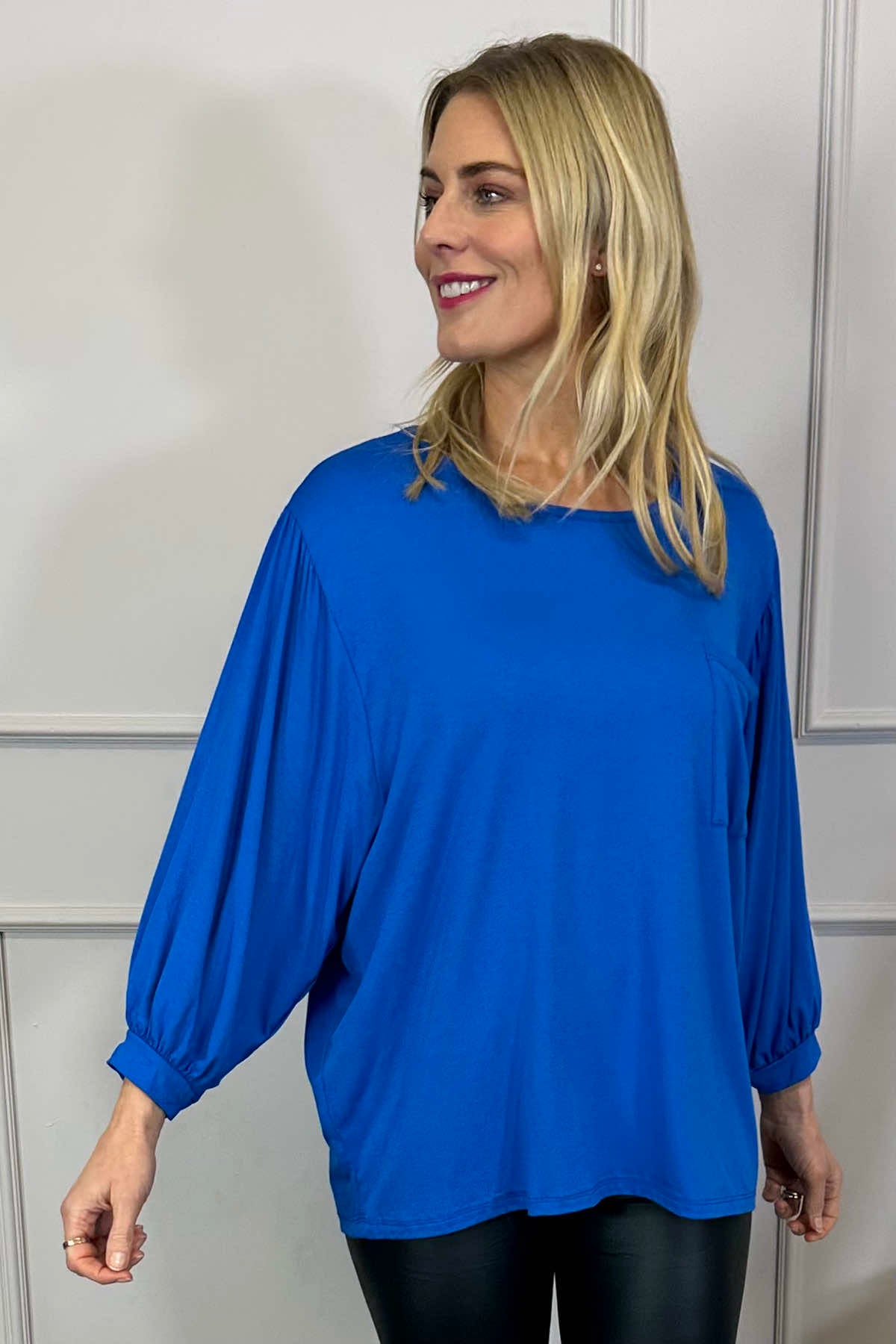 Hilma Pocket Top Cobalt