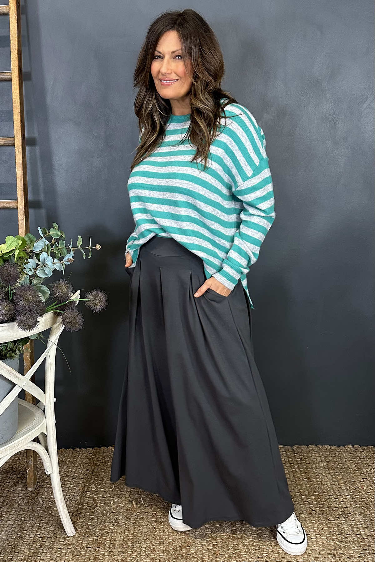 Hilda Stripe Jumper Mint