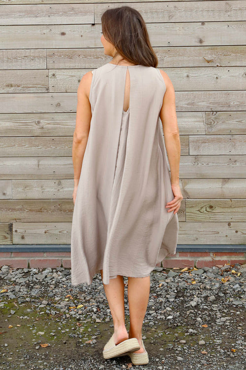Lola Sleeveless Dress Mocha - Image 6