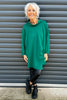 Brianna Cowl Neck Cotton Top Jade Green