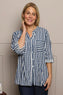 Jaynie Gingham Tie Front Shirt Navy
