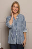 Jaynie Gingham Tie Front Shirt Navy