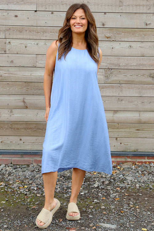 Lola Sleeveless Dress Blue - Image 1