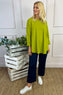 Hollie Pocket Cotton Top Lime