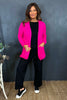 Spencer Knitted Pocket Cardigan Fuchsia