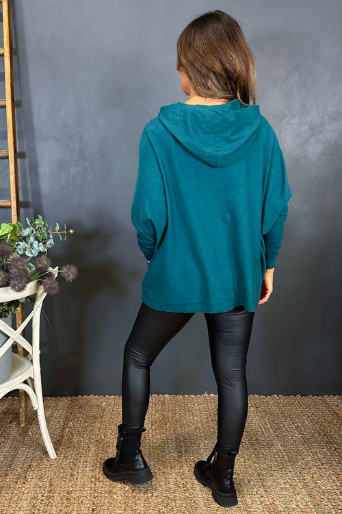 Bettina Hooded Top Teal - Image 4