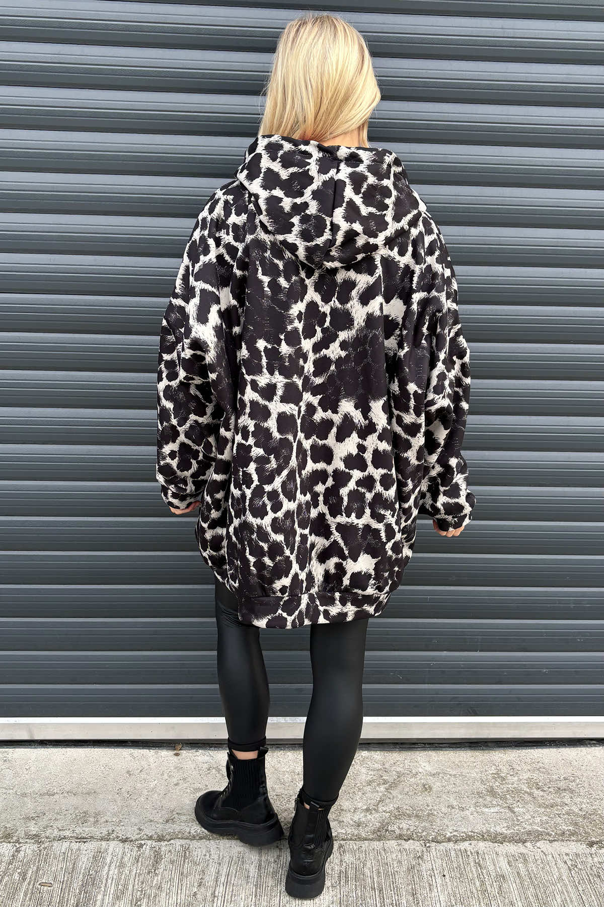 Indiana Animal Print Cotton Jacket Black