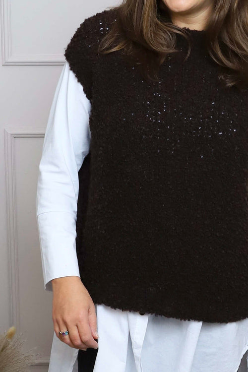 Clancy Boucle Tank Top Cocoa - Image 3