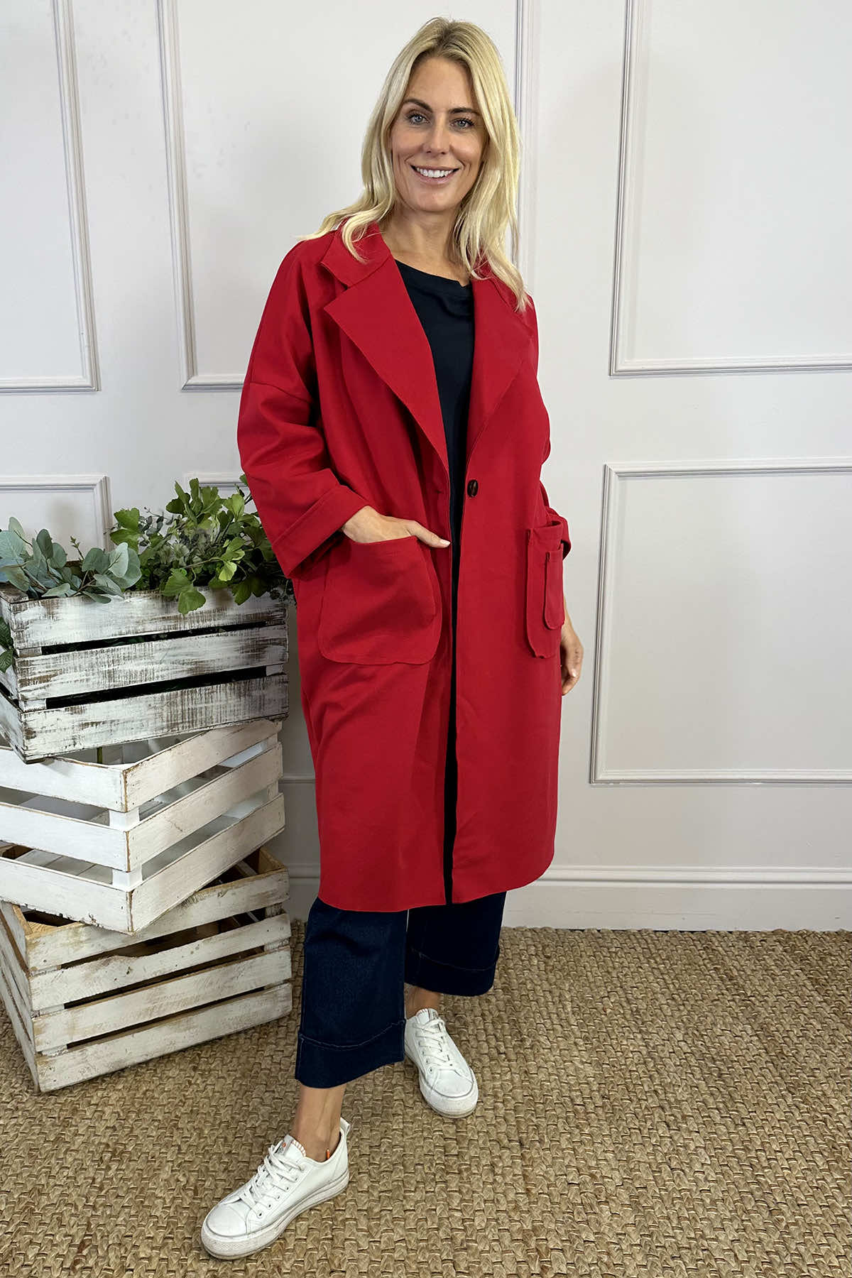 Sloane Coat Red