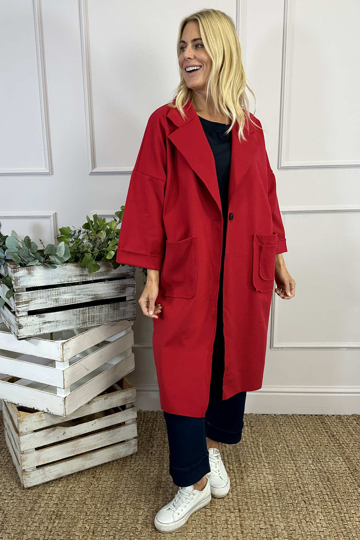 Sloane Coat Red