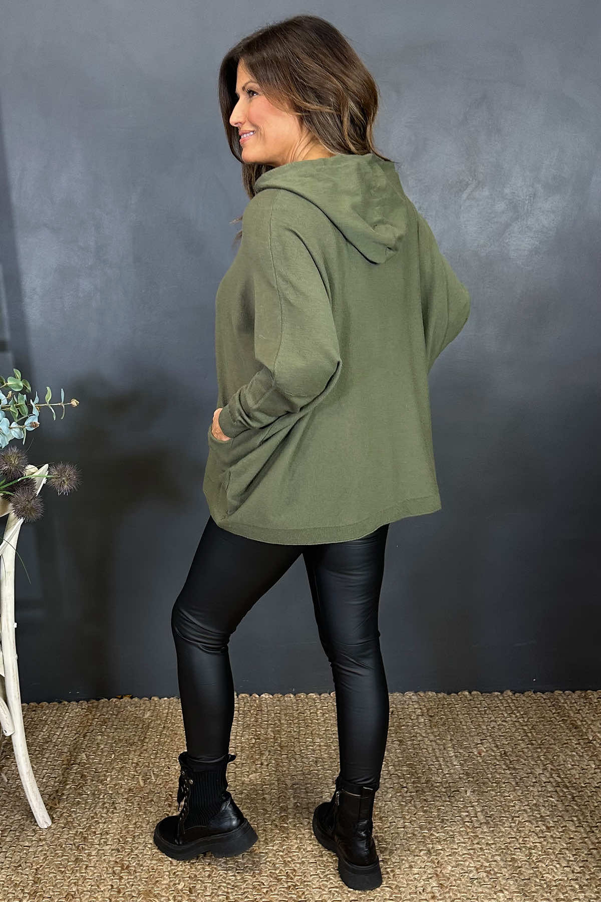 Bettina Hooded Top Khaki