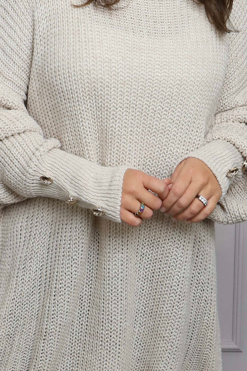 Peggy Knitted Jumper Stone - Image 3