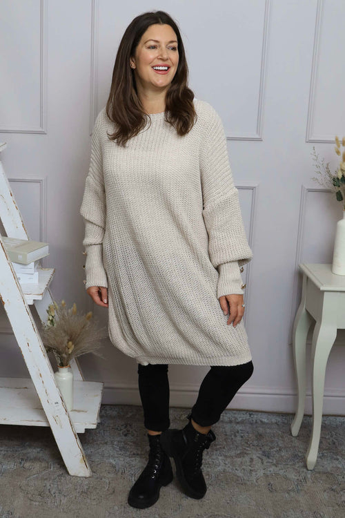 Peggy Knitted Jumper Stone - Image 2