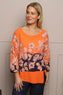 Paitlyn Print Cotton Top Orange