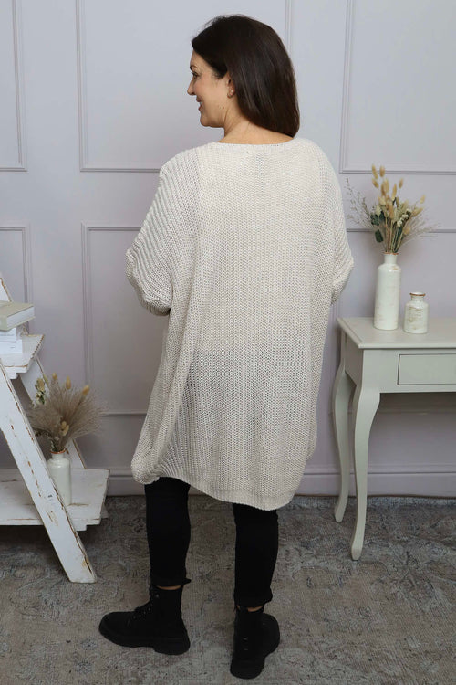 Peggy Knitted Jumper Stone - Image 4