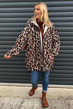 Indiana Leopard Print Cotton Jacket Camel Camel - Indiana Leopard Print Cotton Jacket Camel