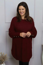 Peggy Knitted Jumper Wine Wine - Peggy Knitted Jumper Wine
