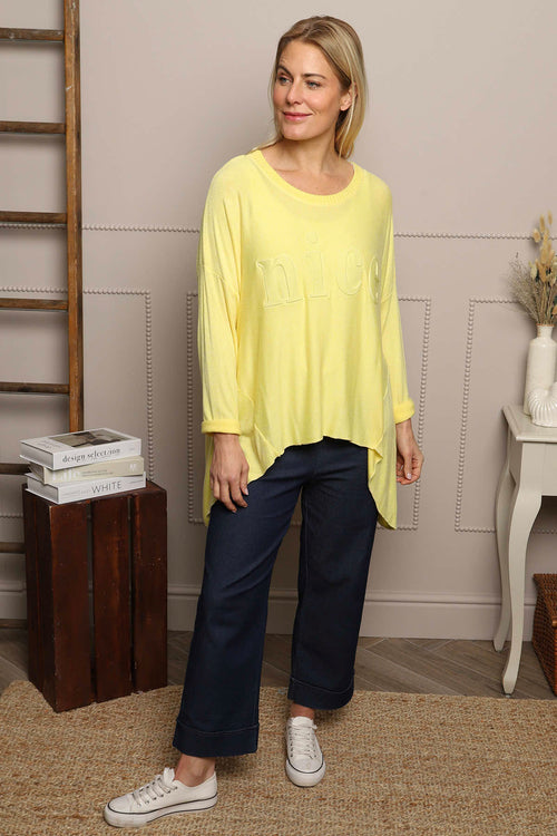 Nice Knit Top Yellow - Image 2