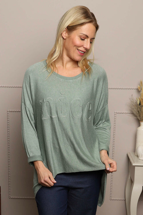 Nice Knit Top Khaki - Image 2