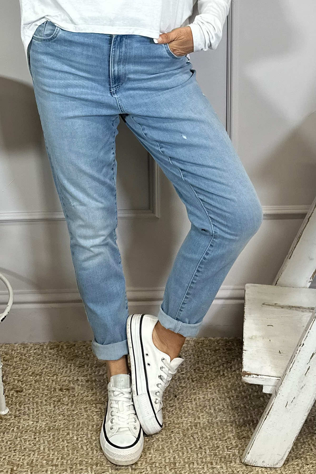 Vero Moda High Rise Skinny Jeans Light Denim