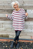 Lucia Stripe Jumper Red