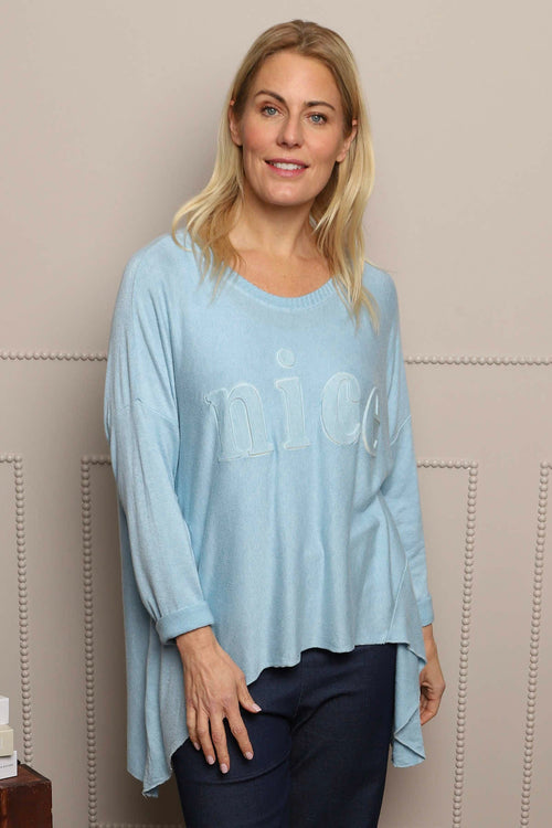 Nice Knit Top Light Blue - Image 1