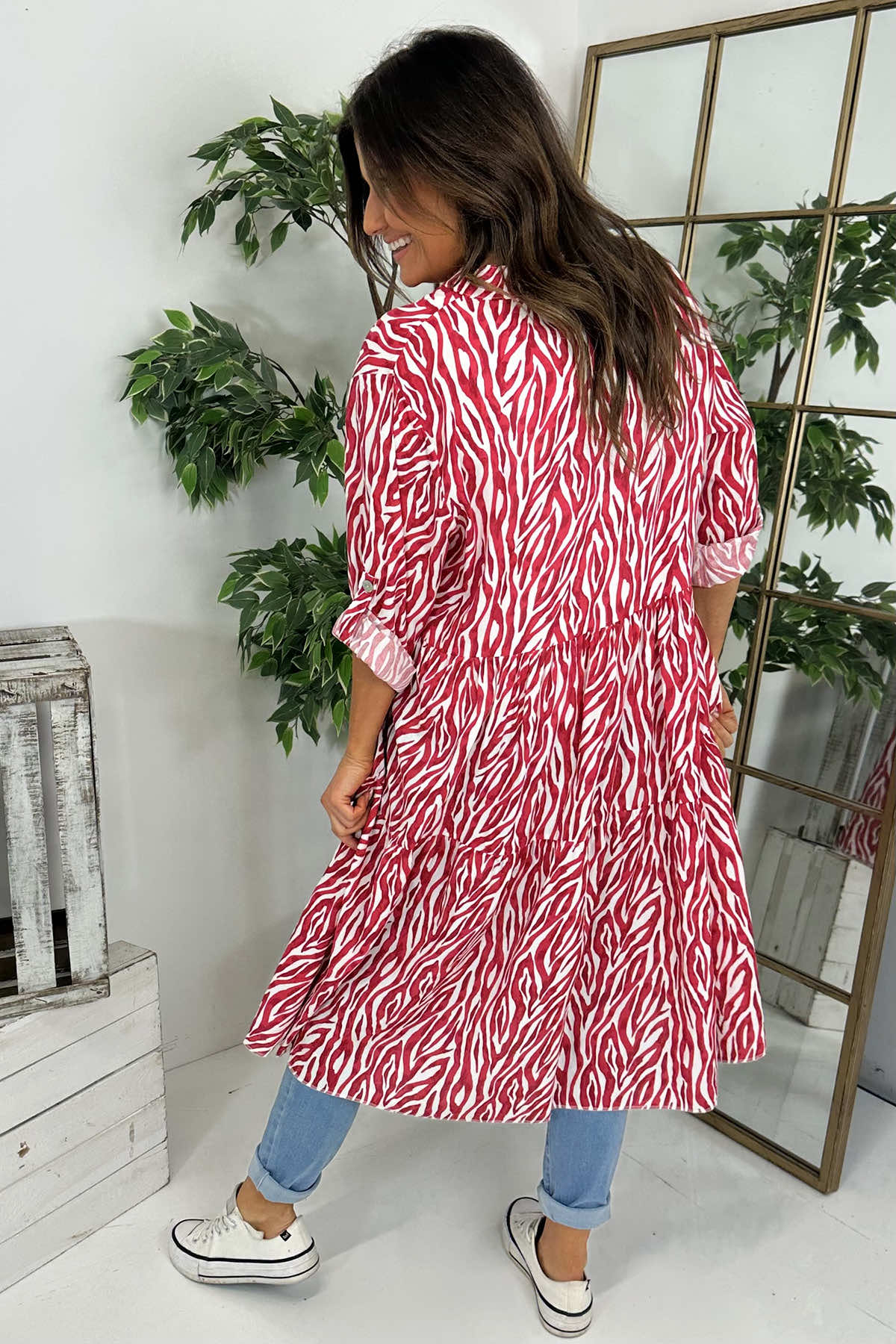 Tinsley Print Dress Red