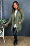 Frida Drape Front Cardigan Light Khaki