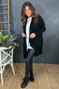 Frida Drape Front Cardigan Black