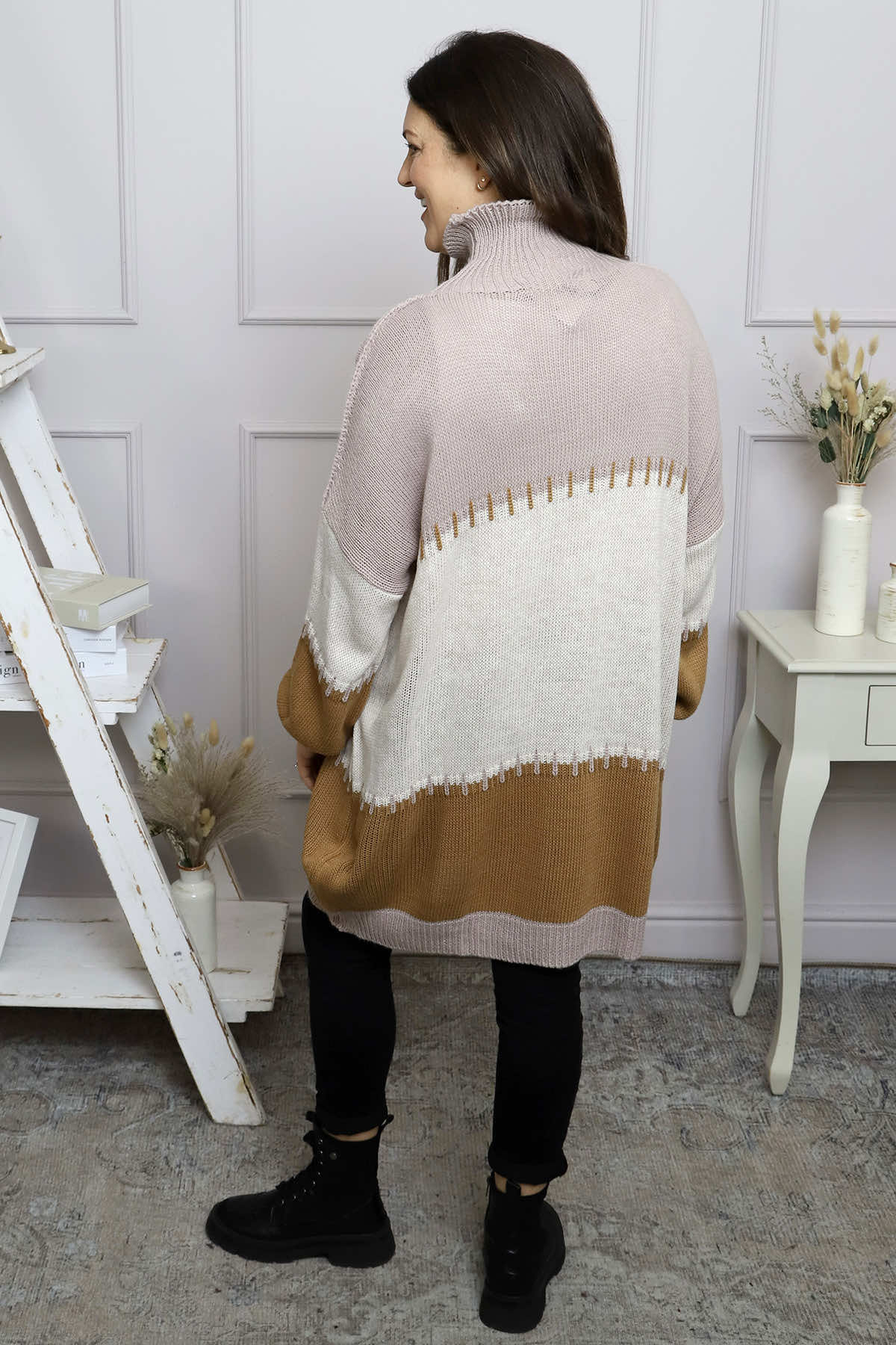 Doris Polo Knitted Jumper Mocha