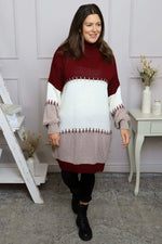 Doris Polo Knitted Jumper Wine Wine - Doris Polo Knitted Jumper Wine