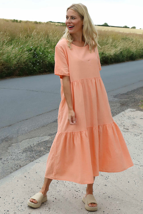 knee length dresses for ladies Made In Italy Nova Linen Dress