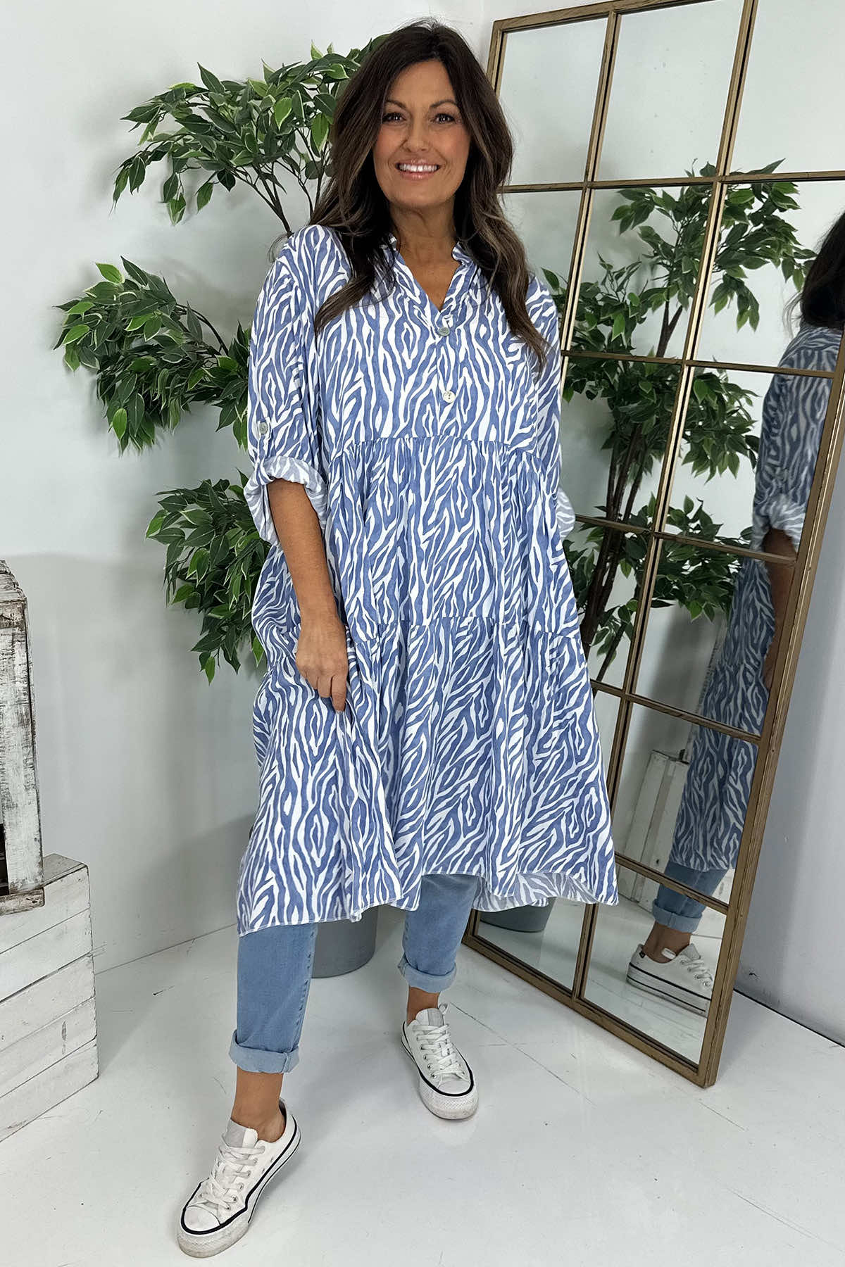 Tinsley Print Dress Blue