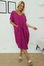 Fenella Linen Dress Purple