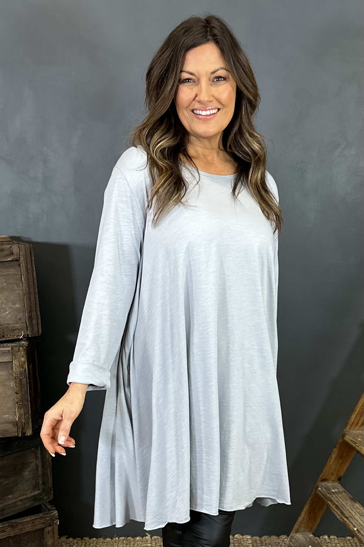 Portofino Cotton Tunic Grey