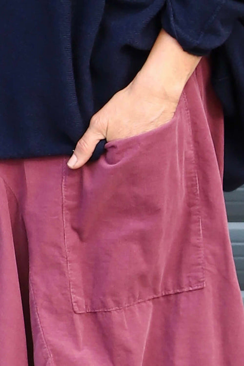 Orla Needlecord Parachute Skirt Plum - Image 3