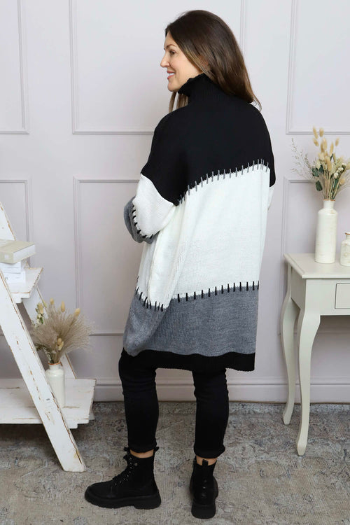 Doris Polo Knitted Jumper Black - Image 4