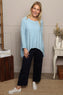Allissa Knit Top Light Blue
