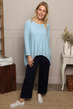 Allissa Knit Top Light Blue Light Blue - Allissa Knit Top Light Blue