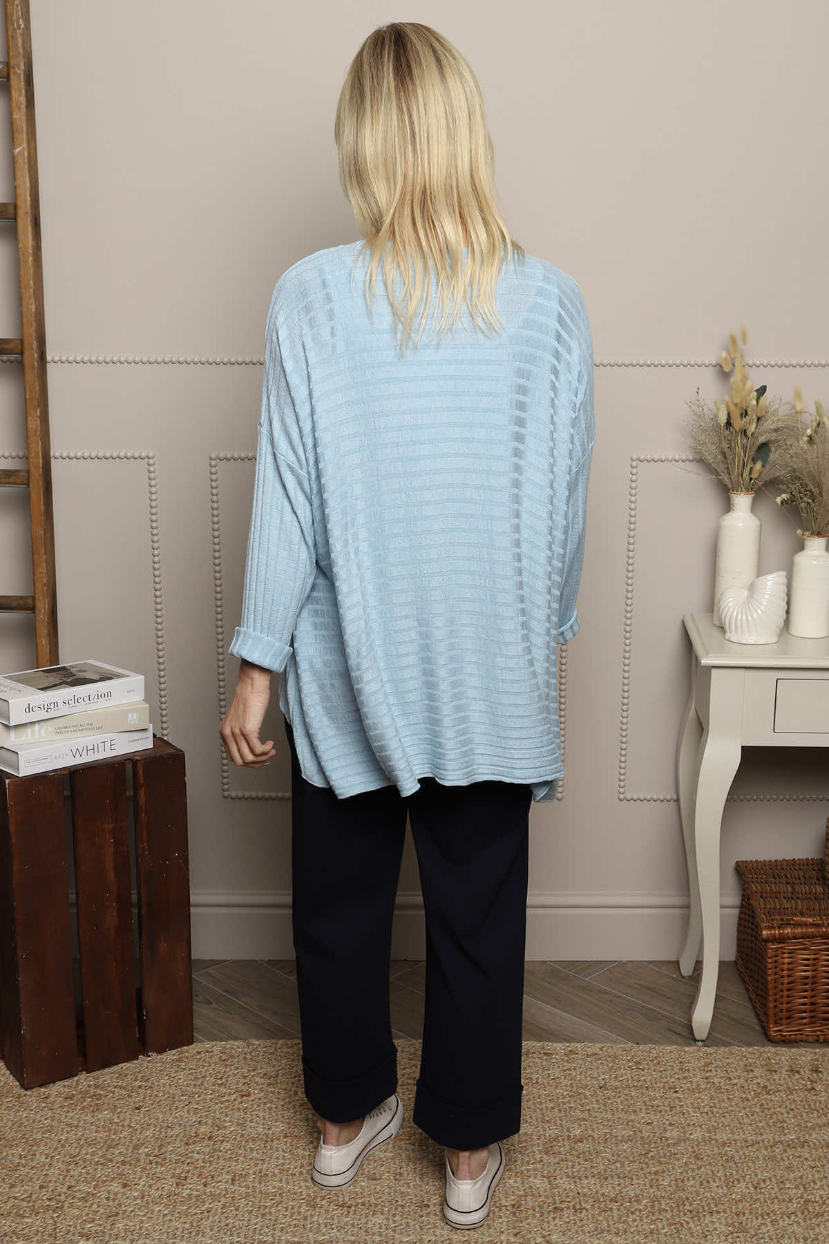 Allissa Knit Top Light Blue