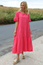 Nova Linen Dress Fuchsia