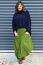 Orla Needlecord Parachute Skirt Olive