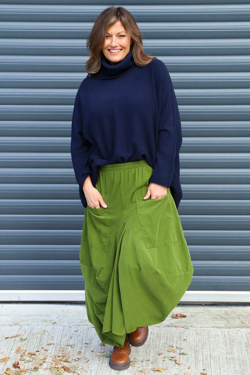 Orla Needlecord Parachute Skirt Olive - Image 1