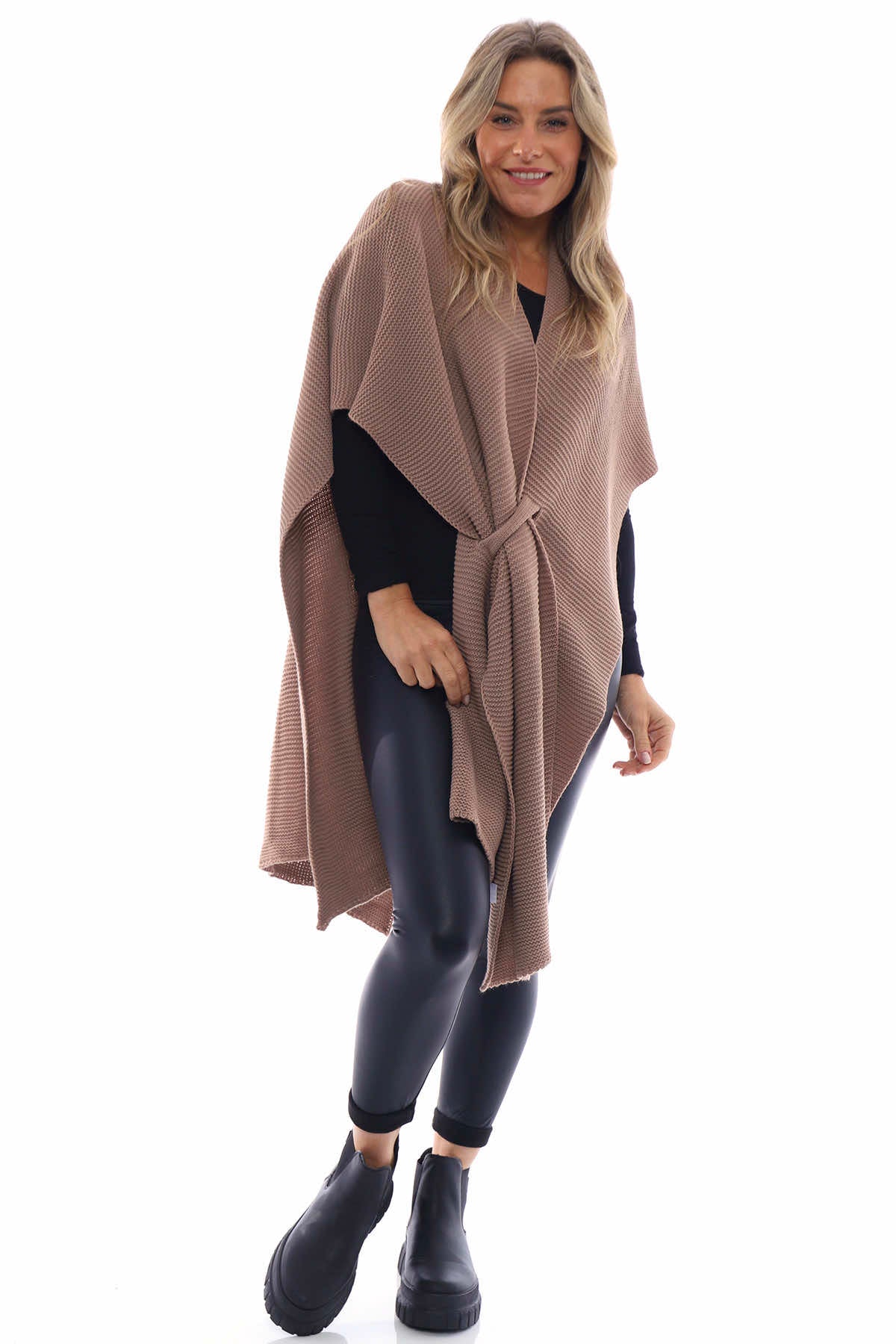 Eilidh-Rose Knitted Cape Nutmeg