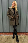 Dakota Trim Coat Khaki