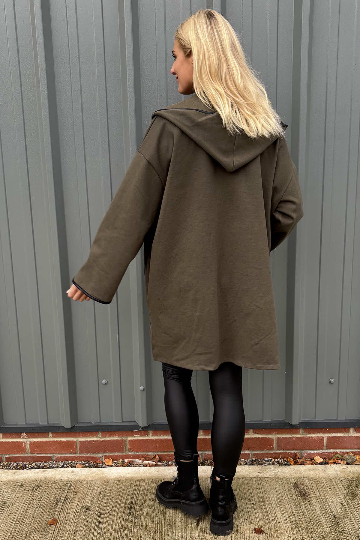 Dakota Trim Coat Khaki