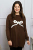 Melinda Bow Knitted Jumper Cocoa