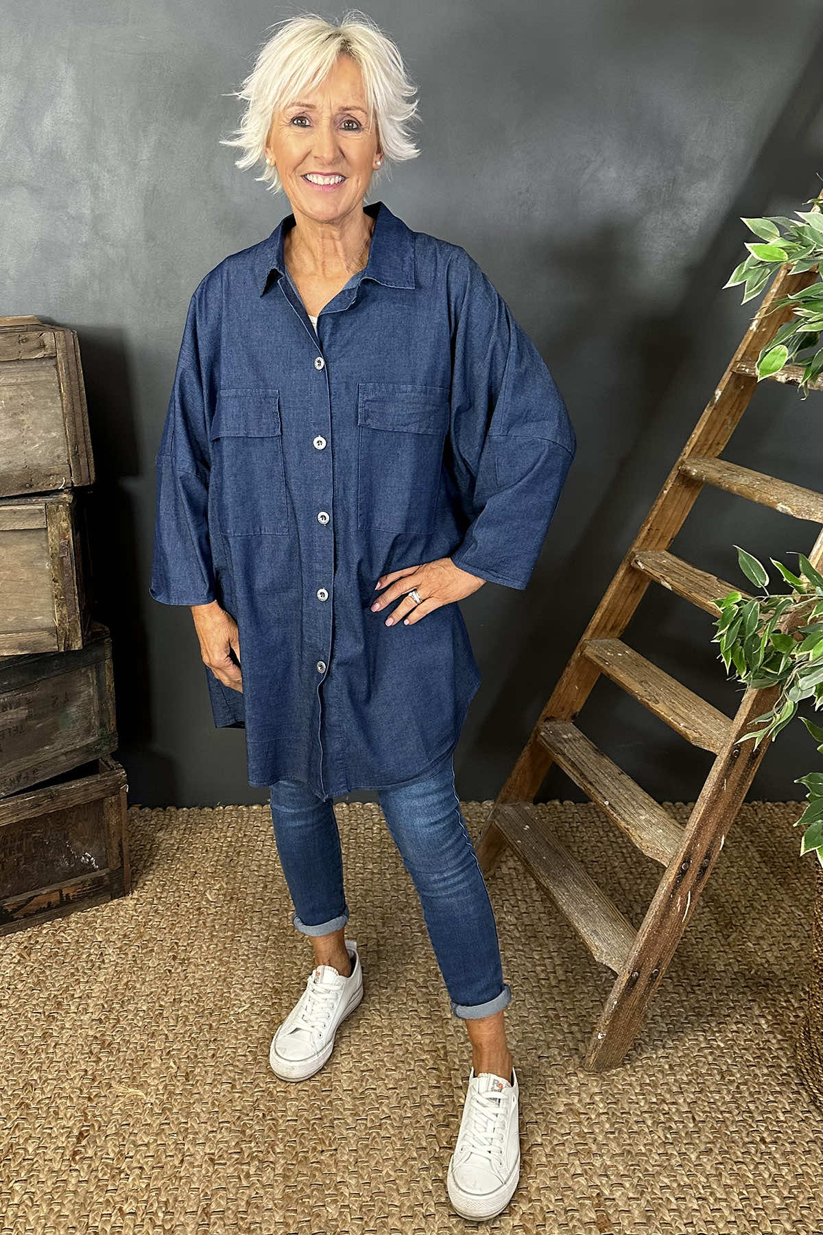 Charlotte Denim Shirt Dark Denim